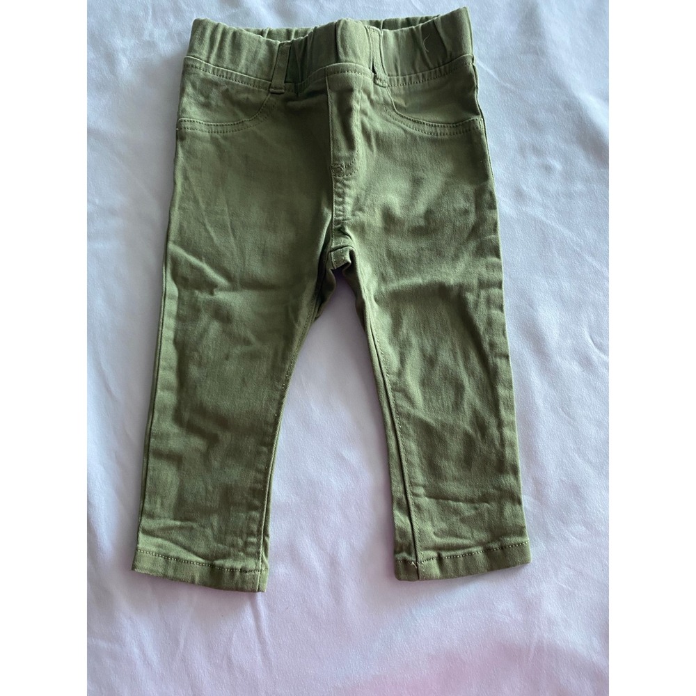 Garanimals Baby Boys Olive Green Twill Utility Pants Size 12M GNGF2141670
